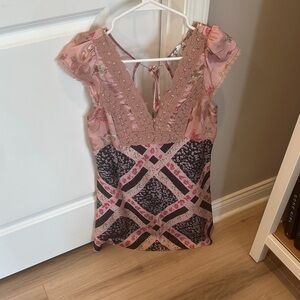 Free People Floral Pink Mini Dress